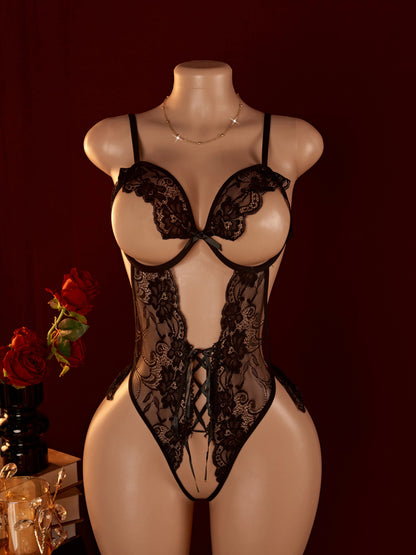 Hollow Out Female Open Bra Sexiest Bodysuit Exotic Underwear Crotchless Porn Babydoll Dress Sexy Lingerie Women Erotic Costumes