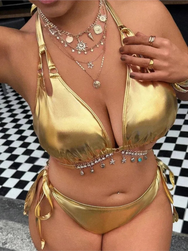Maillot de bain grande taille pour femme, taille haute, push-up, effet ventre plat, collection été 2026, ensemble bikini