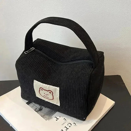Trousse à Cosmétiques en Velours Côtelé