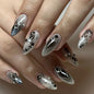 Faux Ongles Press-On Forme Amande – 24 Pièces, Motifs & Couleurs Variés