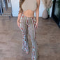 Pantalon Évasé Imprimé Tie-Dye – Coupe Slim Tendance
