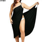 Robe à bretelles croisées sans manches pour femme, tenue Sexy, couleur unie, 5XL, vêtements de plage, été, 2026