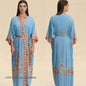 Imprimé fleur femme longue Robe chemise de nuit Robe de maison demi manches Kimono peignoir Robe ample décontracté soie Satin vêtements de détente pyjama