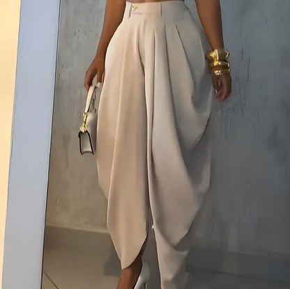Pantalon Ample Taille Haute – Style Bureau