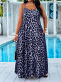 Robe Longue Imprimé Léopard Grande Taille – Bretelles Fines & Poches