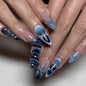 Faux Ongles Press-On Forme Amande – 24 Pièces, Motifs & Couleurs Variés